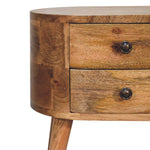 Load image into Gallery viewer, Mini Oak-ish Rounded Bedside Table
