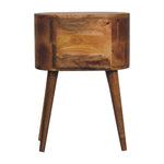 Load image into Gallery viewer, Mini Oak-ish Rounded Bedside Table
