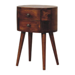 Load image into Gallery viewer, Mini Chestnut Rounded Bedside Table
