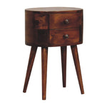 Load image into Gallery viewer, Mini Chestnut Rounded Bedside Table
