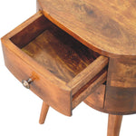 Load image into Gallery viewer, Mini Chestnut Rounded Bedside Table
