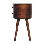 Load image into Gallery viewer, Mini Chestnut Rounded Bedside Table
