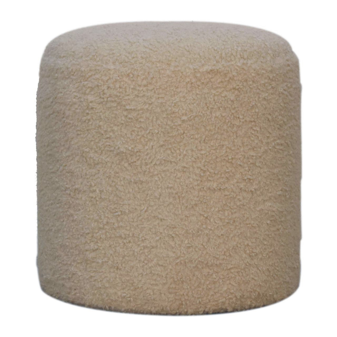 Boucle-Cream-Round-Footstool