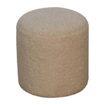 Load image into Gallery viewer, Boucle Cream Round Footstool
