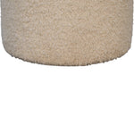 Load image into Gallery viewer, Boucle Cream Round Footstool
