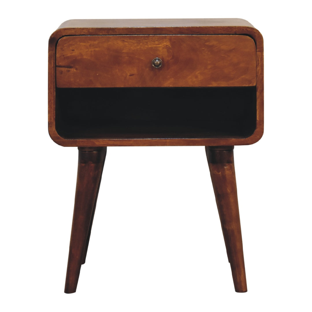 Curve-Open-Slot-Chestnut-Bedside