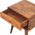 Load image into Gallery viewer, Curve Open Slot Chestnut Bedside
