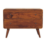 Load image into Gallery viewer, 2-Drawer-Curved-Chestnut-Chest
