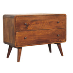 Load image into Gallery viewer, 2 Drawer Curved Chestnut Chest
