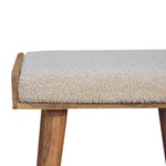 Load image into Gallery viewer, Boucle Cream Tray Style Footstool
