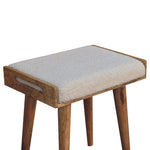 Load image into Gallery viewer, Boucle Cream Tray Style Footstool
