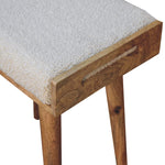 Load image into Gallery viewer, Boucle Cream Tray Style Footstool
