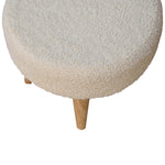 Load image into Gallery viewer, Cream Boucle Petite Footstool
