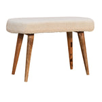 Load image into Gallery viewer, Cream Boucle Nordic Bench
