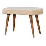 Load image into Gallery viewer, Cream Boucle Nordic Bench
