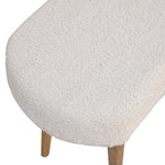 Load image into Gallery viewer, Cream Boucle Nordic Bench
