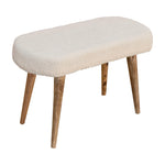 Load image into Gallery viewer, Cream Boucle Nordic Bench
