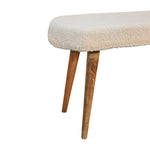 Load image into Gallery viewer, Cream Boucle Nordic Bench
