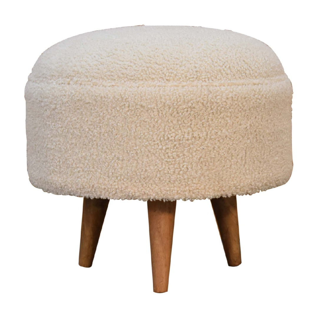 Cream-Boucle-Rounded-Footstool