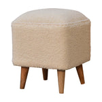 Load image into Gallery viewer, Cream Boucle Squoval Footstool
