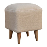 Load image into Gallery viewer, Cream Boucle Squoval Footstool
