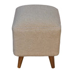 Load image into Gallery viewer, Cream Boucle Squoval Footstool
