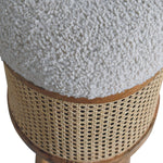 Load image into Gallery viewer, Cream Boucle Larissa Footstool
