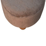 Load image into Gallery viewer, Mocha Faux Fur Round Ball Footstool
