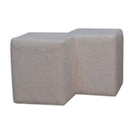 Load image into Gallery viewer, White Boucle Twin Footstool
