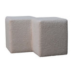 Load image into Gallery viewer, White Boucle Twin Footstool
