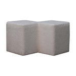 Load image into Gallery viewer, White Boucle Twin Footstool
