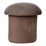 Load image into Gallery viewer, Mocha-Faux-Fur-Mushroom-Footstool
