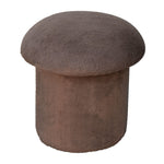 Load image into Gallery viewer, Mocha Faux Fur Mushroom Footstool
