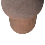 Load image into Gallery viewer, Mocha Faux Fur Mushroom Footstool
