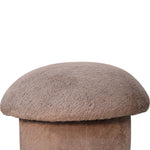 Load image into Gallery viewer, Mocha Faux Fur Mushroom Footstool
