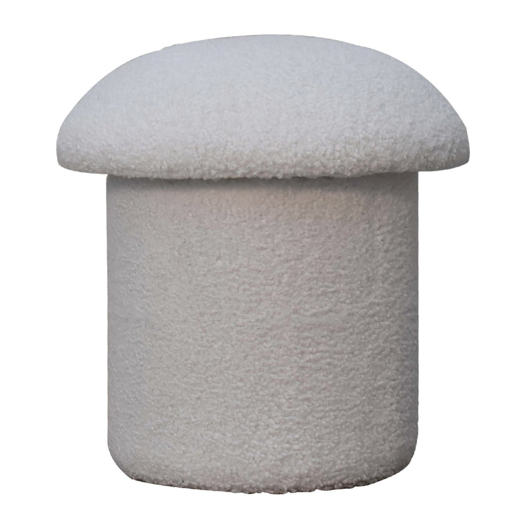 White-Boucle-Mushroom-Footstool