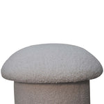 Load image into Gallery viewer, White Boucle Mushroom Footstool
