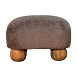 Load image into Gallery viewer, Mocha-Faux-Fur-Nordic-Footstool
