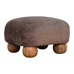 Load image into Gallery viewer, Mocha Faux Fur Nordic Footstool
