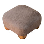 Load image into Gallery viewer, Mocha Faux Fur Nordic Footstool
