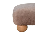 Load image into Gallery viewer, Mocha Faux Fur Nordic Footstool
