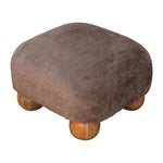 Load image into Gallery viewer, Mocha Faux Fur Nordic Footstool
