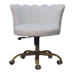 Load image into Gallery viewer, White-Boucle-Swivel-Chair
