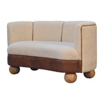 Load image into Gallery viewer, Boucle Cream Buffalo Small Sofa
