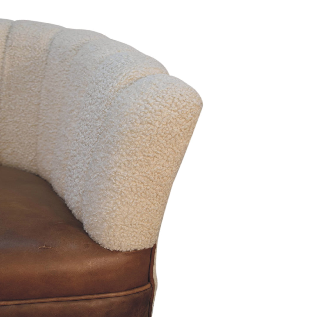 Boucle Cream Buffalo Armchair