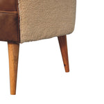 Load image into Gallery viewer, Boucle Cream Buffalo Armchair
