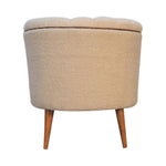 Load image into Gallery viewer, Boucle Cream Buffalo Armchair
