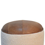 Load image into Gallery viewer, Cream Boucle Buffalo Footstool
