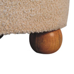 Load image into Gallery viewer, Cream Boucle Buffalo Footstool
