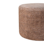 Load image into Gallery viewer, Mocha Faux Fur Round Footstool
